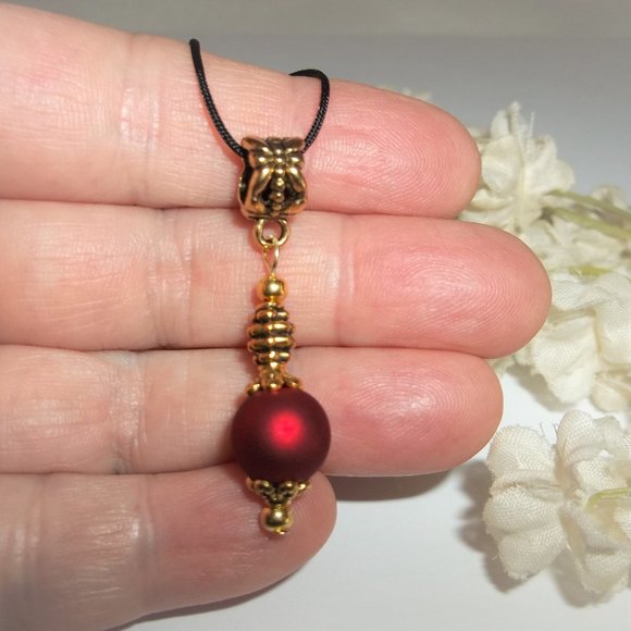wvluckygirl Jewelry Red Necklace Necklace Red And Gold Necklace